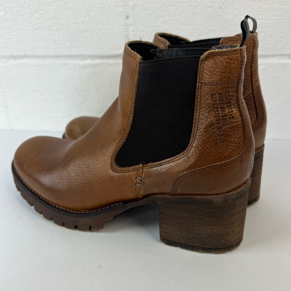 Bulldozer Cognac Leather Chelsea Boots, 10 - Picture 6 of 7